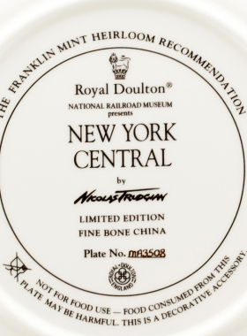 RoyalDoulton蒸气火车陶瓷盘