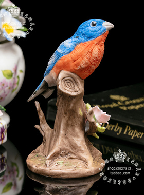 林间仙境鸟语花香电视柜陶瓷摆件