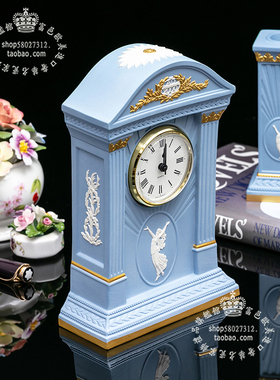 wedgwood千禧年2000镶金陶瓷时钟