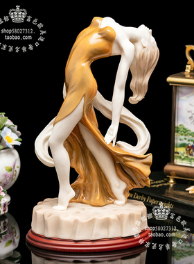 皇家伍斯特陶瓷舞者手绘人物摆件