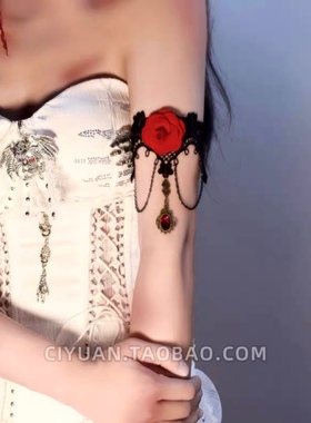 蕾丝臂环花朵装饰手臂链亚比