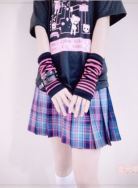 原宿暗黑lolita防晒朋克袖套cos