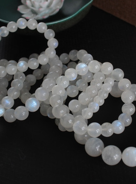 蓝月光月光石手链手串男女款