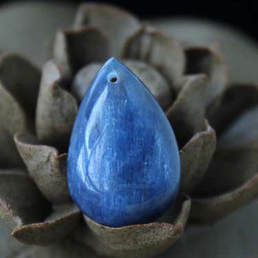 千蕊天然蓝晶石裸石挂件实物项坠 千蕊饰品项坠/吊坠