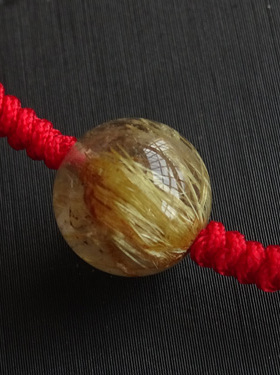 千蕊天然发晶手链单珠手工编织