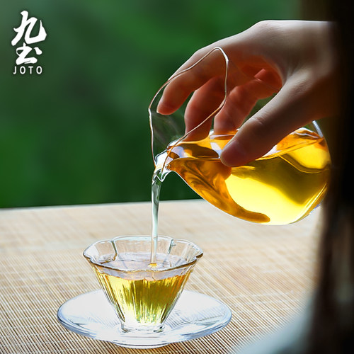 九土透明玻璃公道杯耐热加厚分茶器禅意家用茶海功夫泡茶具茶器 - 图3