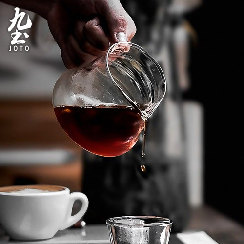 九土滤杯v60玻璃手冲咖啡实木架加厚滴过滤杯云朵分享壶器具 - 图3