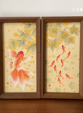 100%纯手绘国画竹子摆台4寸