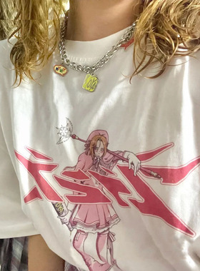 法老同款项链孙权嘻哈说唱古巴珐琅彩色锁骨链男女潮流街舞链情侣