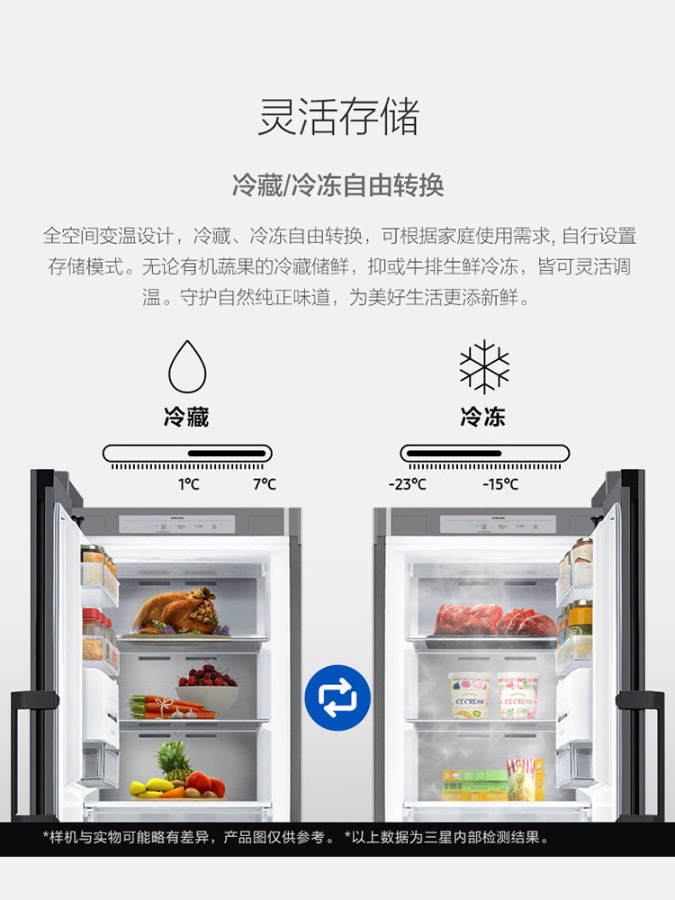 【bespoke】三星323l小型单门冰箱 三星家电厨房冰箱