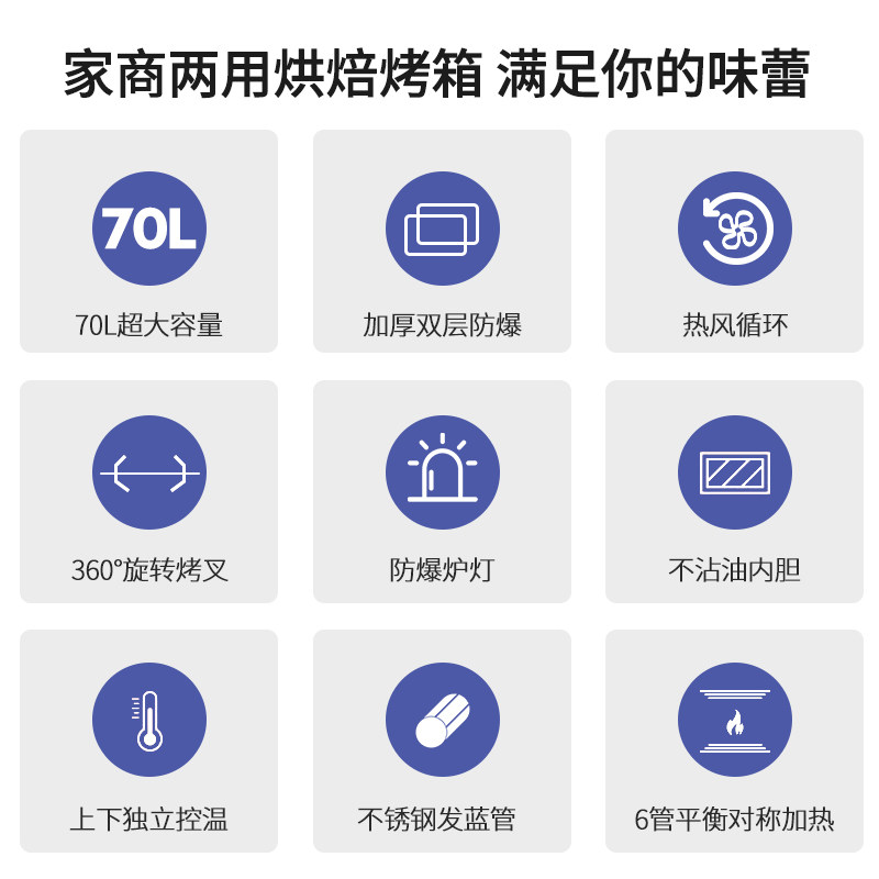 格兰仕家用烘培多功能d1f70l电烤箱 galanz格兰仕中美电烤箱