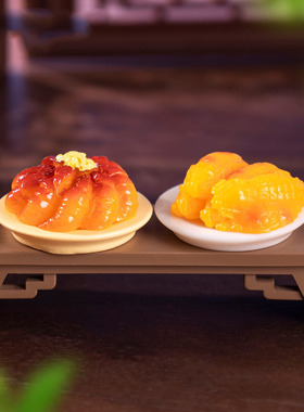 微景观创意食玩小吃臭豆腐龙虾盘子夜宵DIY装饰品迷你桌面小摆件