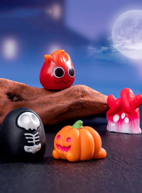 跨境微景观创意万圣节搞怪幽灵骷髅僵尸 DIY装饰品迷你树脂小摆件