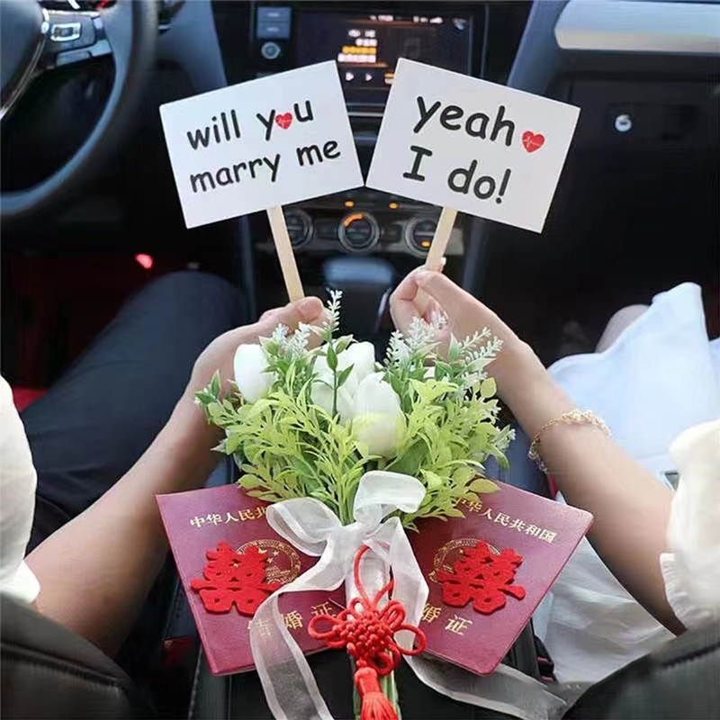 领证登记拍照道具日期订婚结婚仪式感物品跟拍小物件拍摄喜字工具