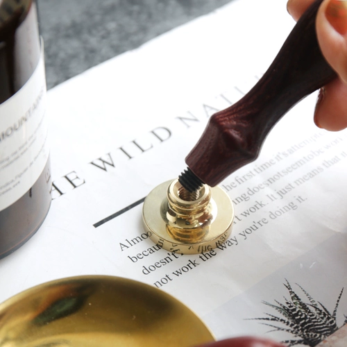 Печать, деревянная ретро ручка, европейский стиль