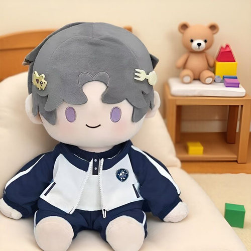 校服娃衣40cm棉花娃娃坐姿玩偶替换装学院风公仔无属性运动服娃衣 - 图3