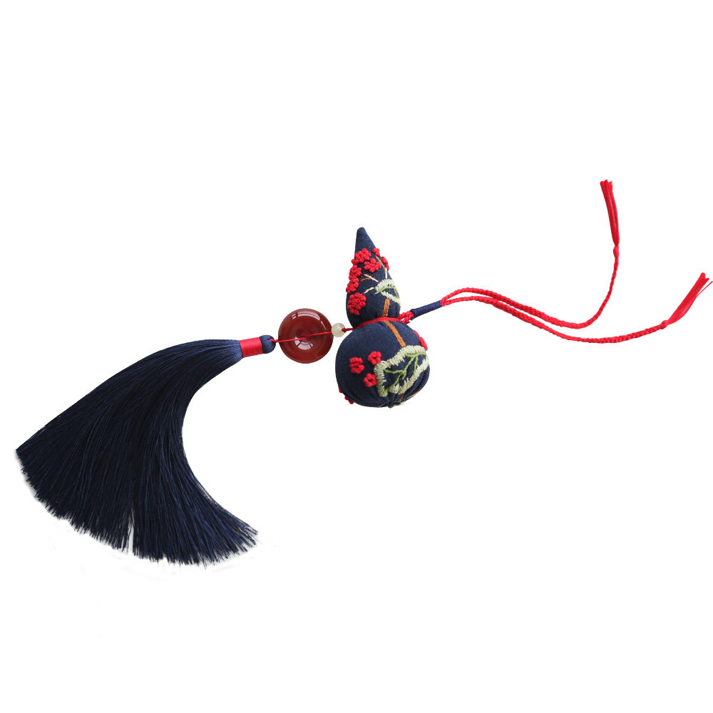 花寄 刺绣diy手工材料包葫芦香囊流苏香包平安车挂件端午节礼物