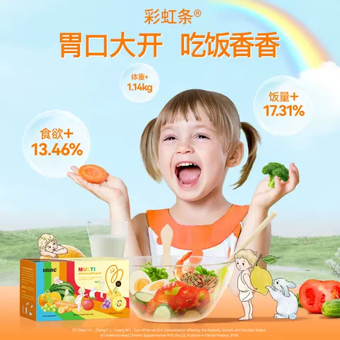 inne因你彩虹条多维锌儿童锌补充剂婴幼儿宝宝复合多种维生素补锌 图片 4
