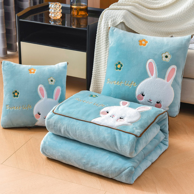 加厚抱枕被子两用二合一牛奶绒空调毯枕头多功能午睡办公室汽车载,淘宝优惠券,粉丝福利购,淘宝优惠卷