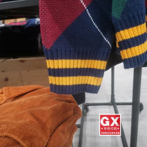 正品Levis李维斯 男士鸡心领拼色方块宽松针织衫毛衣A3104-0003 - 图3