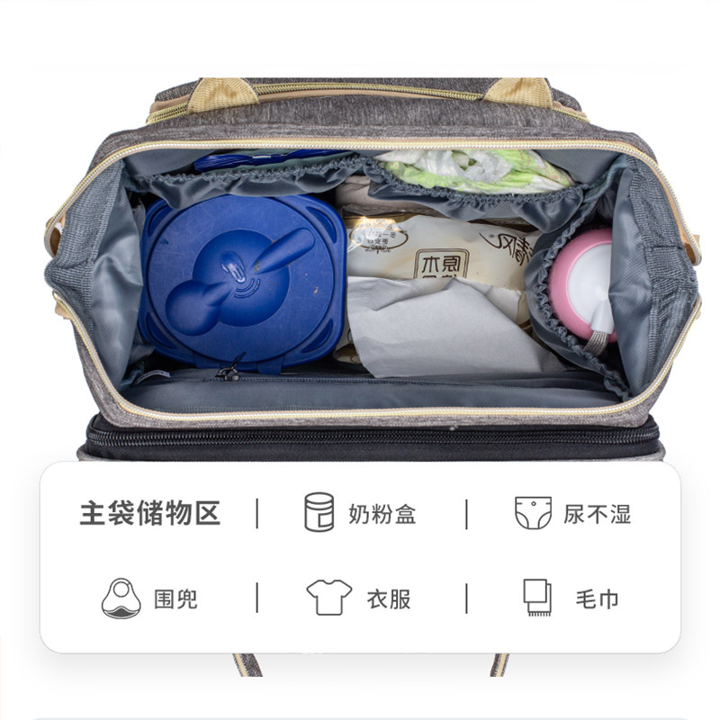 孕比爱便携式妈咪包折叠床中床背包 孕比爱妈咪包/袋