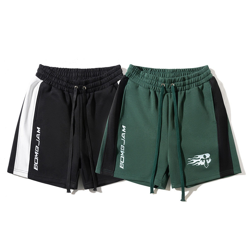 美式高街撞色运动短裤男夏季潮牌嘻哈宽松休闲篮球四分裤情侣款裤,淘宝优惠券,粉丝福利购,淘宝优惠卷