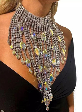 水钻金属流苏女舞台饰品