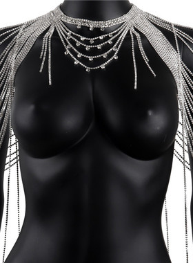 金属水钻夸张百搭项链