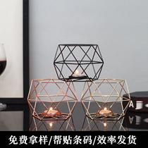 Creative Nordic Iron Art Geometric Candleholder Pendulum scented candle holder Home Bedroom Dining Room-room Decorations