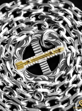 唐草日本手工印第安银链国内现货