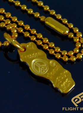 银饰镀黄金反战风珠链官方代理