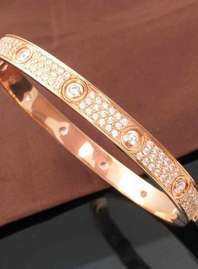 俄罗斯镀玫瑰金螺丝手镯经典手饰轻奢设计个性精致时尚潮流优雅女