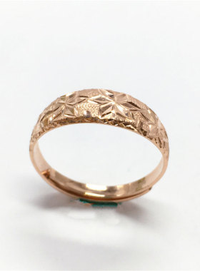 俄罗斯镀玫瑰金闪亮活口戒指指环时尚潮流轻奢个性女百搭