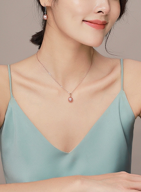 【母亲节礼物】G18K金淡水有核珍珠吊坠爱迪生珍珠吊坠单颗百搭女