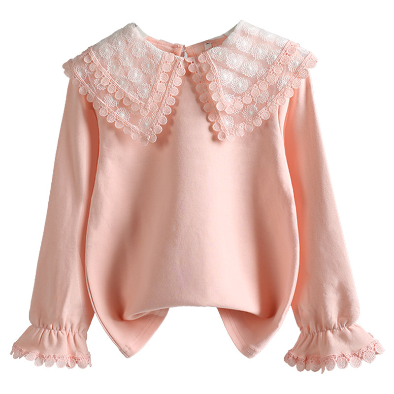 女童秋季衣服娃娃领打底衫加绒加厚春秋款纯棉内搭长袖t恤上衣冬,淘宝优惠券,粉丝福利购,淘宝优惠卷