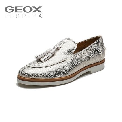 GEOX/健乐士英伦风商务休闲流苏低跟单鞋女乐福鞋D725AE