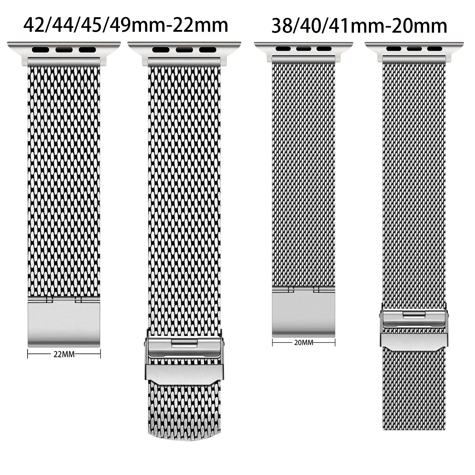 纯钛合金不过敏表带男钢网带超薄20mm22mm手表带米兰尼斯男生皮带 - 图1