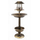 Outdoor garden cross-border wholesale antique solar bird bath