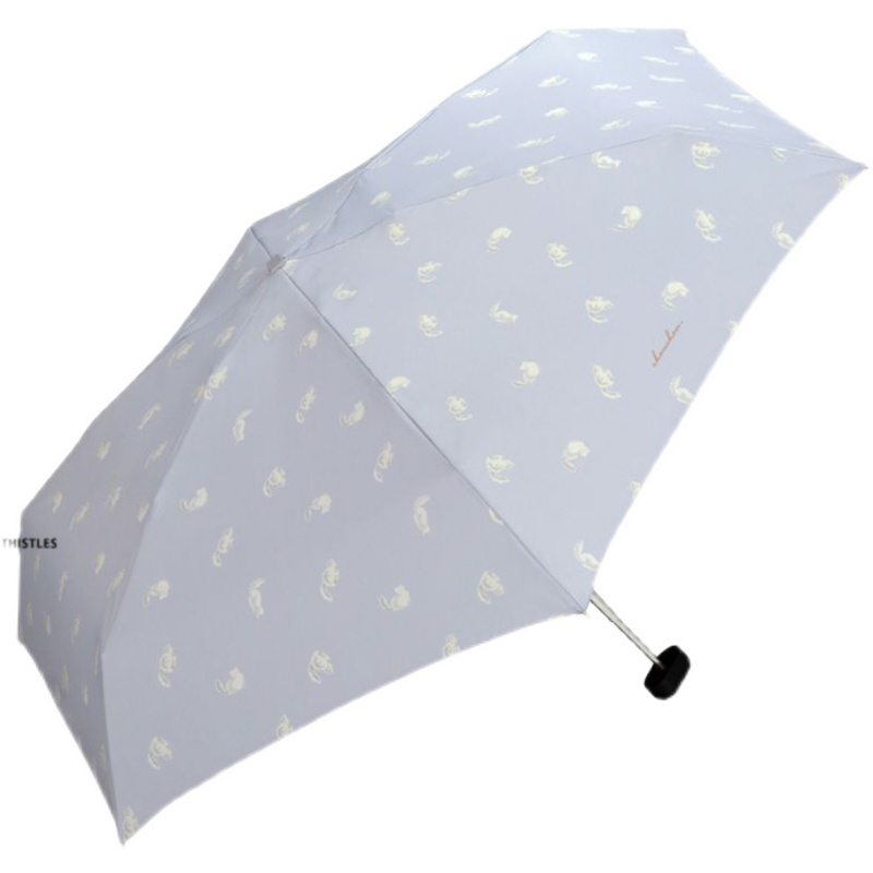 日本进口WPC伞猫五折晴雨伞狗黑胶防紫外线迷你超轻两用防晒ins