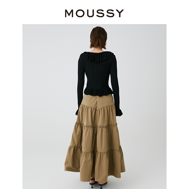 MOUSSY 2024温柔清冷感薄荷漫波风针织开衫028HSZ70-0601-图2