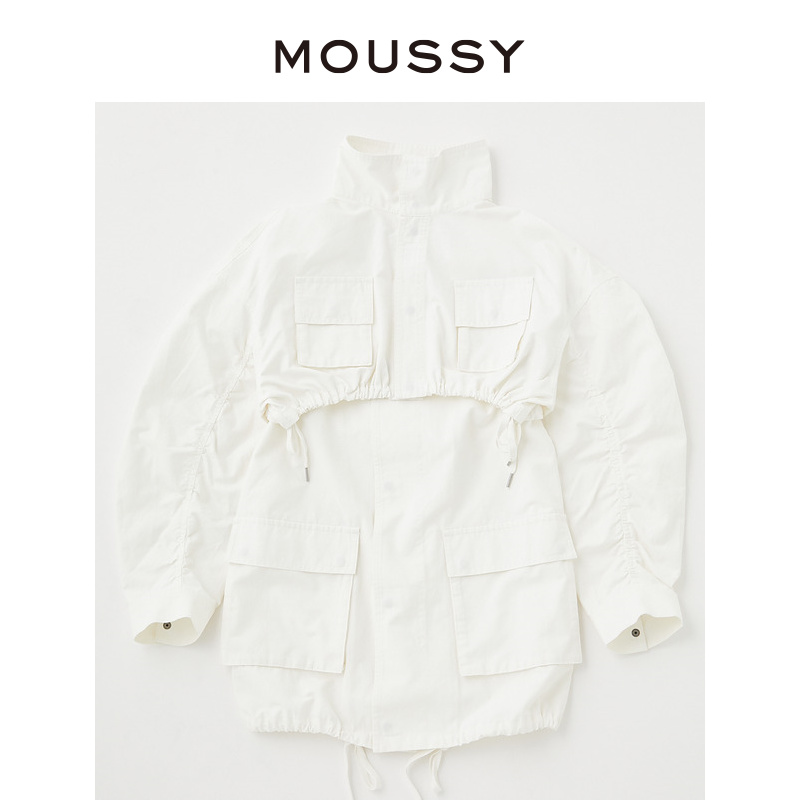 MOUSSY 日系工装风一衣多穿中性风两件套夹克外套女010GSS30-1680