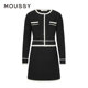 MOUSSY new winter product rich girl's small fragrant style two-piece dress for women 028HAZ70-2281