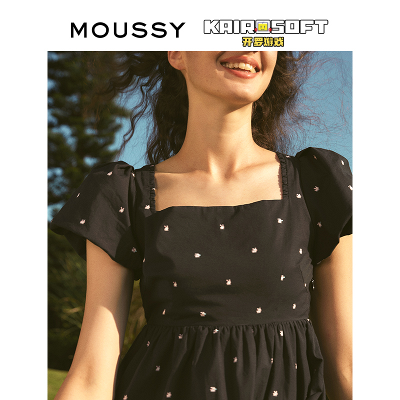 【开罗游戏】MOUSSY 可盐可甜泡泡袖像素连衣裙女028GAZ30-6050 - 图3