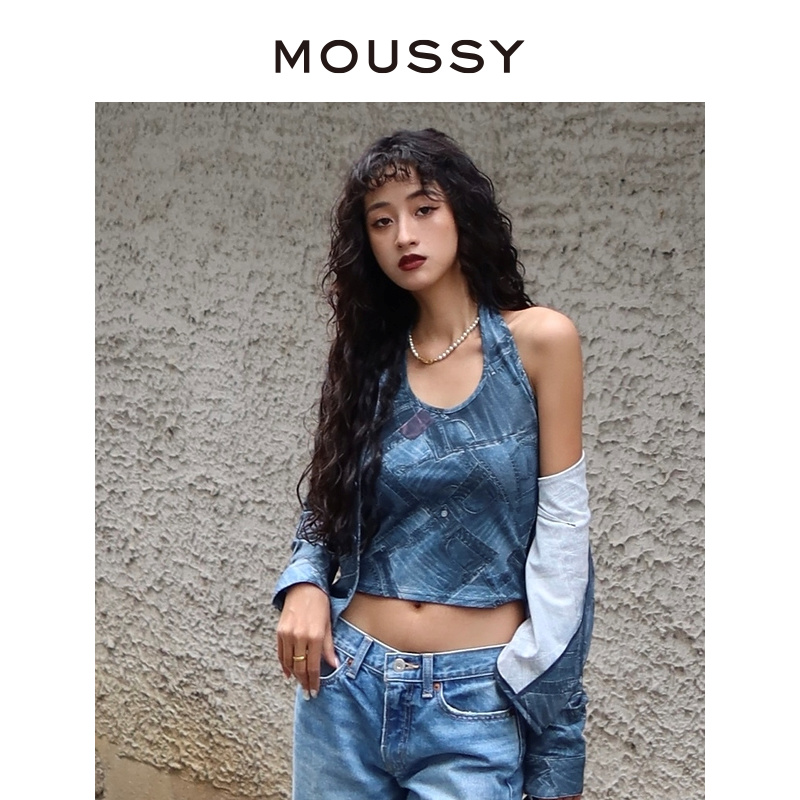 MOUSSY 夏季新品Y2K风复古印花甜酷内搭小背心女028GSZ90-0190 - 图2