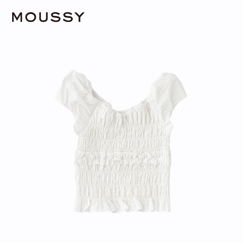 MOUSSY 2024夏季新品甜美森系风打揽无袖碎花衬衫女010HS630-0831 - 图3