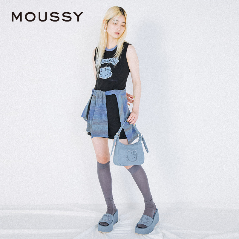 MOUSSY x Hello Kitty 2024夏季新品甜辣包臀连衣裙010HSQ01-4101