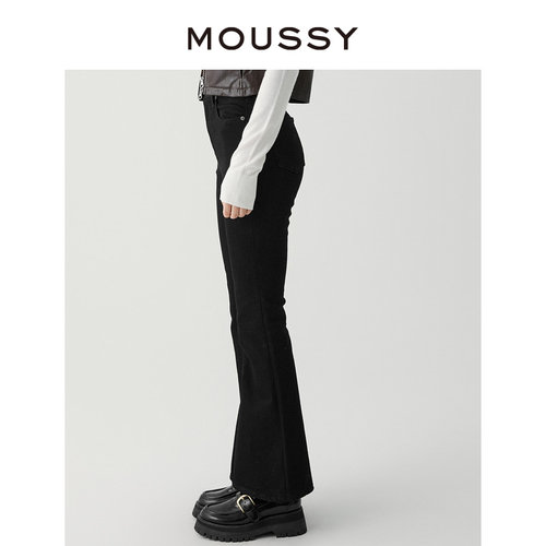 MOUSSY 春季新品美式风高腰微喇牛仔裤马蹄裤女010GAA12-2720 - 图1