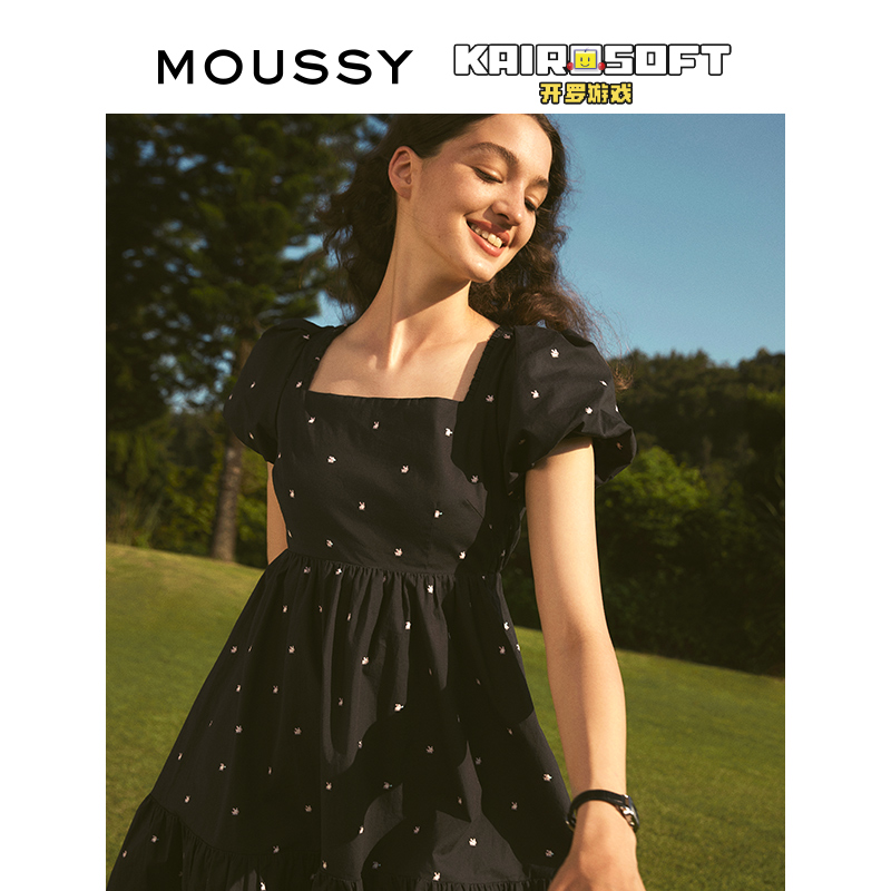 【开罗游戏】MOUSSY 可盐可甜泡泡袖像素连衣裙女028GAZ30-6050 - 图2