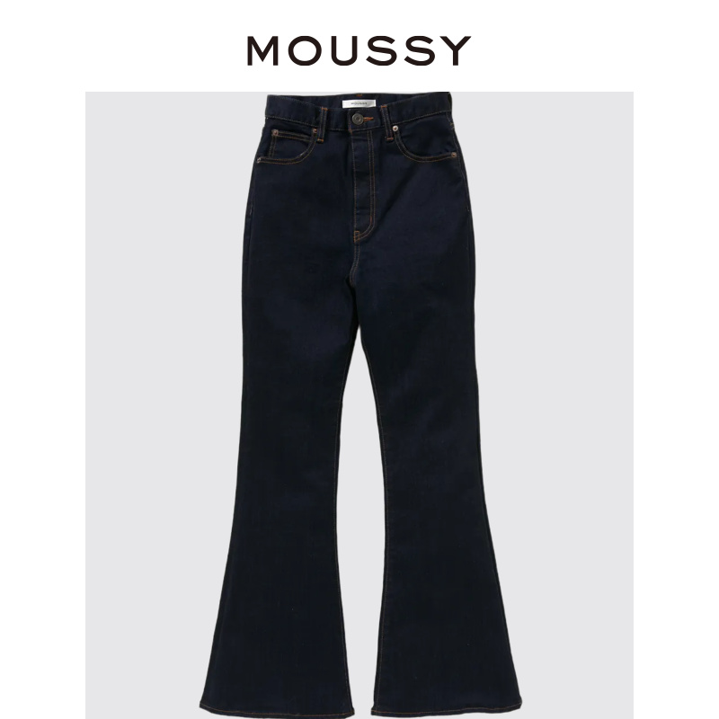 MOUSSY 夏季新品高腰深色微喇牛仔裤女010GSA12-2640 - 图3