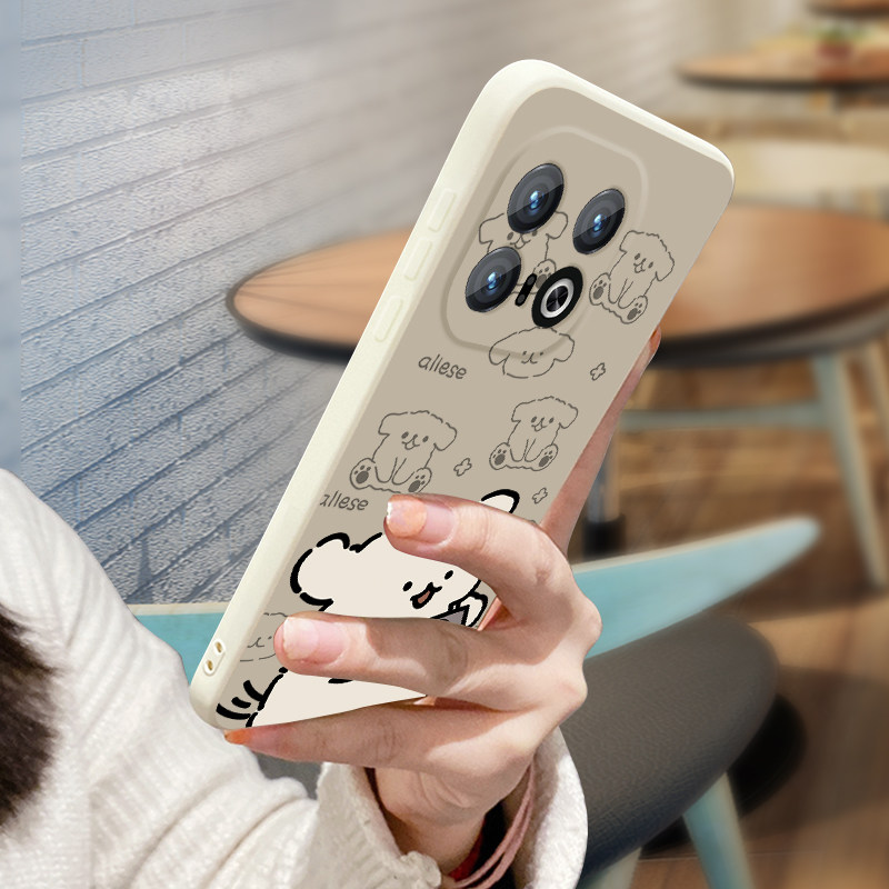 适用iqoo13手机壳新款vivo iqoo13液态硅胶软壳iq0013镜头全包防摔保护套V2408A潮男女生网红卡通可爱拍照狗